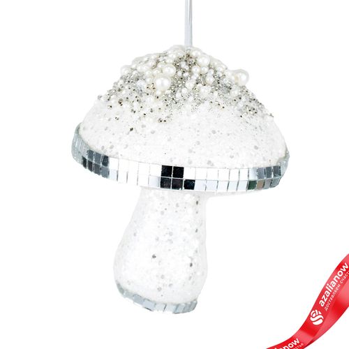 Украшение подвесное «Гриб», Н13х10х10см, белый