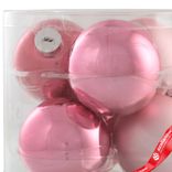 Маленькое фото 3: Набор шаров 6шт. в тубе (стекло), D8см, в асс., розовый, вид 3