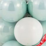 Маленькое фото 5: Набор шаров 12шт. в тубе (стекло), D3см, в асс., мятный./белый