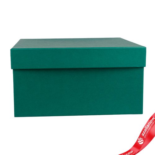 Коробка подарочная квадратная, 20х20х10 см, изумрудный