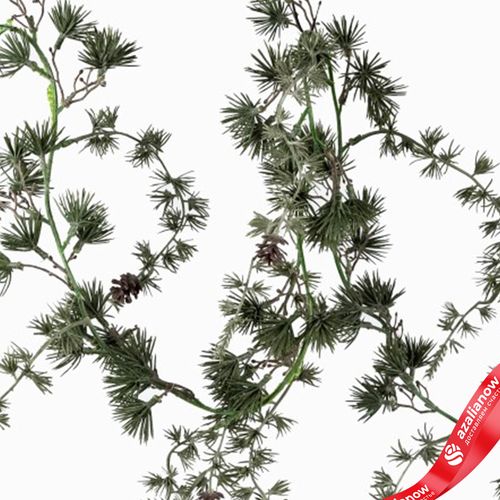 Фото 5: Гирлянда сосновая с шишками, 180см, зеленый