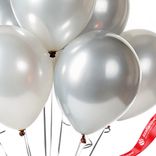 Маленькое фото 3: Композиция из 7 шаров с гелием, 30 см, серебряный