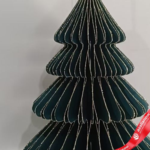 Фото 2: Украшение подвесное «Елочка» (бумага), D9,6х15см, темно-зеленый