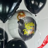 Маленькое фото 3: Композиция из 5 шаров с гелием «Детка, ты просто Бомба», вар. 4