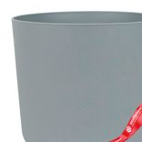 Маленькое фото 2: Кашпо «Сатина ЭКО» (пластик), D17xH17см, 3,3л, серый
