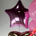 Маленькое фото 4: Композиция из 5 шаров с гелием «Розовое сердце», вар. 2