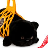 Маленькое фото 2: Игрушка м/н «Кот Барсик» в сумке, 35см, черный