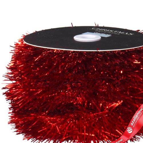 Фото 2: Гирлянда «Мишура» (пластик), 10м, красный