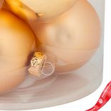 Маленькое фото 5: Набор шаров 6шт. в тубе (стекло), D8см, в асс., золотой