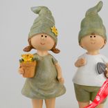 Маленькое фото 2: Сувенир «Мальчик/Девочка» (полирезин), H18,5х7,5х6,8см, зеленый