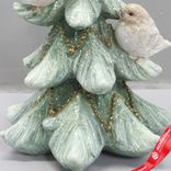 Маленькое фото 5: Сувенир «Елочка с птичками» (полирезин), H16x11х10,5см, зеленый