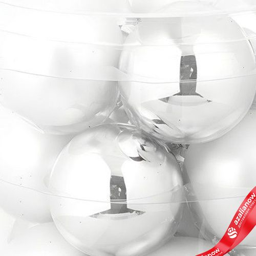 Фото 5: Набор шаров 15шт. в тубе (стекло), D6см, в асс., серебряный