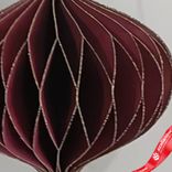 Маленькое фото 3: Украшение подвесное «Луковица» (бумага), D11х10см, темно-красный