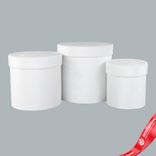 Маленькое фото 2: Набор коробок, подарочных, круглых, 3шт. (картон, бархат), D18xH17,7см, белый