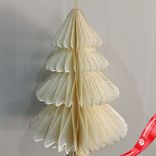 Маленькое фото 1: Украшение подвесное «Елочка» (бумага), D9,6х15см, кремовый