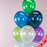 Маленькое фото 2: Композиция из 10 шаров с гелием, 30 см, ассорти, вар. 3