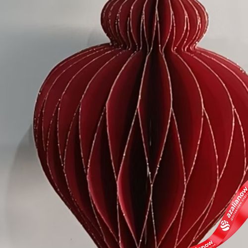 Фото 2: Украшение подвесное «Юла» (бумага), D9,5х15см, красный