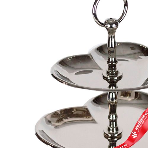 Фото 4: Подставка «Сердце» 3 яруса (металл), 20х23xH34см, серебряный