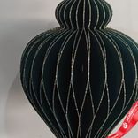 Маленькое фото 2: Украшение подвесное «Юла» (бумага), D9,5х15см, темно-зеленый