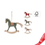 Маленькое фото 1: Украшение подвесное «Лошадка» (текстиль), 16х15,5х2,5см, цв. в асс.