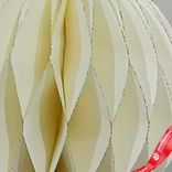 Маленькое фото 3: Украшение подвесное «Шар» (бумага), D10см, кремовый