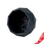 Маленькое фото 2: Кашпо «Топаз» (пластик), D9,5xH6,5см, 0,17л, антрацитовый