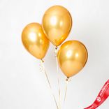Маленькое фото 1: Композиция из 3 шаров с гелием, 30 см, золотой