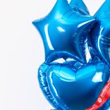 Маленькое фото 4: Композиция из 9 шаров с гелием «Комбо», синий