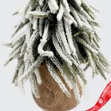 Маленькое фото 5: Ель искусственная заснеженная в кашпо, Н52х25х25см, зеленый/белый