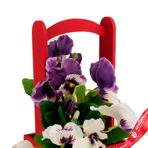 Фото 5: Корзина (дерево), 14х14х30см, красный