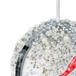 Маленькое фото 4: Украшение подвесное «Шар с зеркальными полосками», D12см, белый