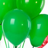 Маленькое фото 3: Композиция из 7 зеленых шаров с гелием, 30 см