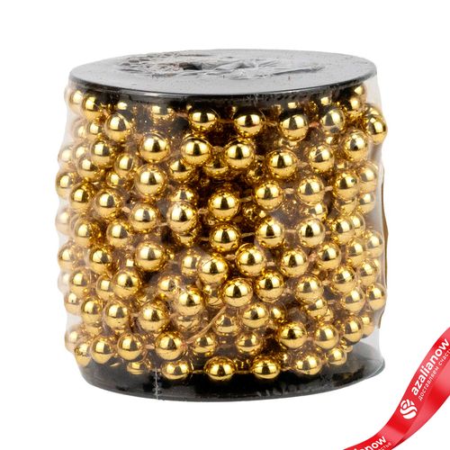 Гирлянда «Бусы» в катушке, 5мх8мм, золотой