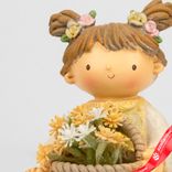 Маленькое фото 2: Сувенир «Девочка с корзинкой» (полирезин), H11,5x8,5x10см, желтый