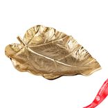 Маленькое фото 1: Блюдо «Лист» (металл), 27,5х20xH5см, золотой
