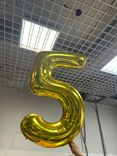Фото флориста 5: Шар с гелием «Цифра - 5», 102 см., золото