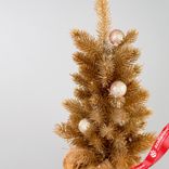 Маленькое фото 2: Ель искусственная с шарами, H46см, золотой