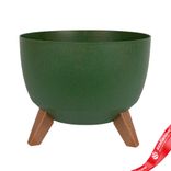 Маленькое фото 1: Кашпо «Roma ECO» на ножках (пластик), D29xH23, 9,3л., зеленый