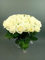 Фото флориста 1: 35 белых роз, Эквадор, В 60см