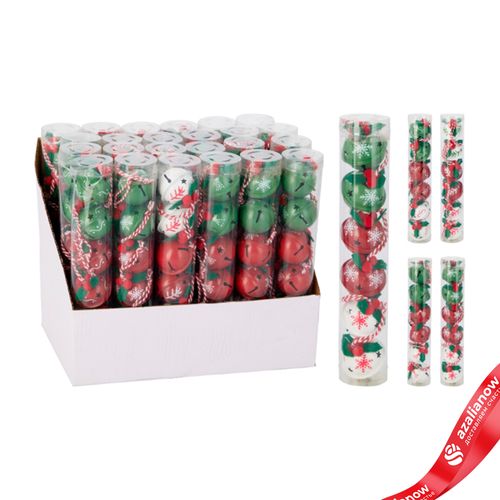 Набор подвесных колокольчиков в тубе (металл) 6шт., D4см, цв. в асс.