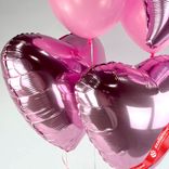 Маленькое фото 4: Композиция из 5 шаров с гелием, розовый