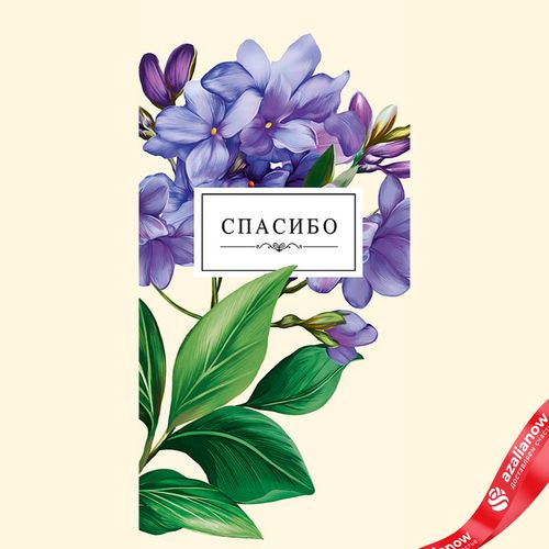 Конверт для денег «Спасибо (ветка с цветами)», 19×9 см
