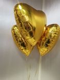 Фото флориста 2: Шары с гелием «Сердце», золото, 3 шт, 48 см