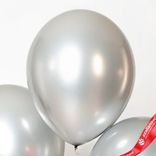 Маленькое фото 5: Композиция из 3 шаров с гелием, 30 см, серебряный