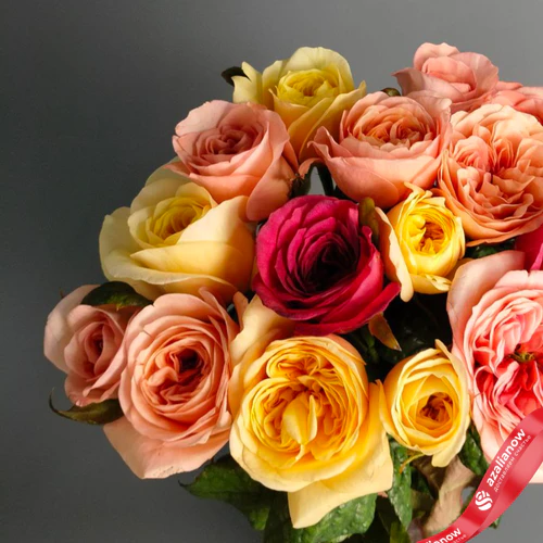 Фото 3: Букет из 15 пионовидных роз микс, Россия, 60 см