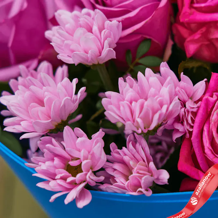 Фото 3: Букет из роз, хризантемы и герберы «Благодарю тебя». Сервис доставки цветов AzaliaNow