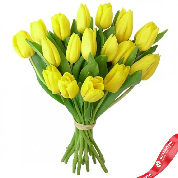 Фото 1: 15 желтых тюльпанов. Сервис доставки цветов AzaliaNow