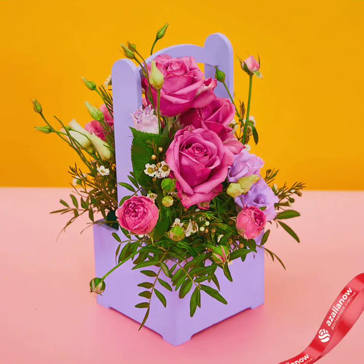 Фото 3: Букет из роз, лизиантусов и ваксфловера «Лавандовый». Сервис доставки цветов AzaliaNow
