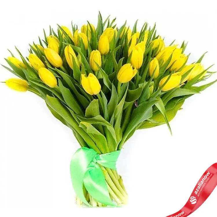 Фото 1: 51 желтый тюльпан. Сервис доставки цветов AzaliaNow
