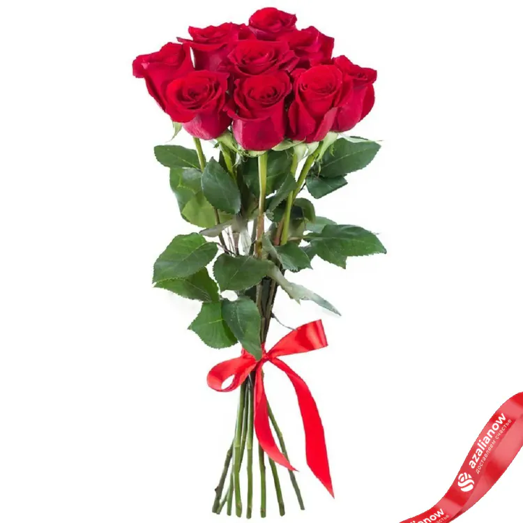 Фото 1: 9 красных роз 60 см. Сервис доставки цветов AzaliaNow